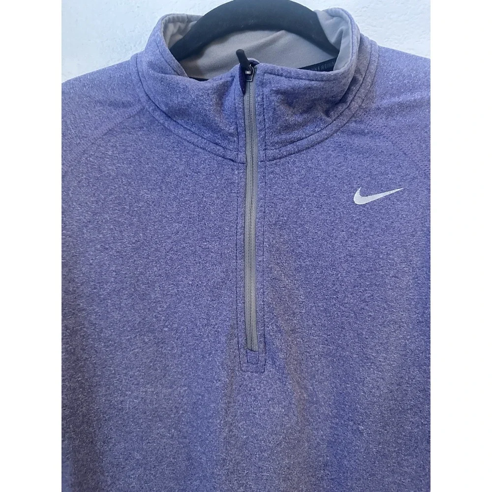 Nike Element Dri-Fit Long Sleeve 1/4 Zip Pullover Reflective‎ Blue Gray Womens M